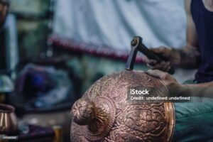 copper work, which is an old tradition, is made by shooting with fire and hand.